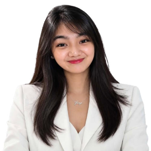 Professional portrait of a woman wearing a white blazer and smiling against a transparent background.