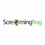 Screaming Frog SEO Spider logo with green frog icon.